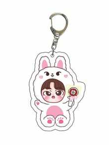 1 Piece, SKZOO,Spell Back Key Chain, Cartoon Photo Card, Bag Pendant, Cheng Xiao Lu Guangxia Cartoon Surrounding, Acrylic Key Chain Animation Surrounding, Party Gifts, Backpack Pendant. - Multicolor - View 13