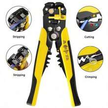 Non-Slip Crimper Cable Cutter Automatic Wire Stripper Multifunctional Stripping Tools Crimping Pliers Terminal 0.2-6.0mm² Tool - Multicolor - View 4