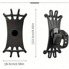 1 Stück, 360 Grad Drehung, verstellbarer Griff, multifunktional, Fahrrad Navigation, flexibles Silikon Material, Fahrrad Handyhalterung, Sport Outdoor Wind, Schwarz/Grau Zweifarbig, kompakt, rutschfester Silikongriff, Drehgelenk Design, stabile Befestigung, stoßfest und sturzsicher, Mehrfachgeräte-Anpassung, Echtzeit-Navigation, Elektroroller Fahrrad Halterung