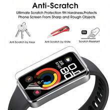 Compatível com Huawei Band 10 9 8 Película de Hidrogel Banda Inteligente Protetor de Tela Anti-Arranhões Flexível Durável Não Vidro Película Protetora Acessórios de Smartwatch - Filme de hidrogel 3PCS - Visão 6