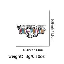 1pc Cartoon Slogan Enamel Lapel Pin - Cute Badge For Backpacks And Clothes Jewelry Costume Accessories Bag Charms Office Accessories