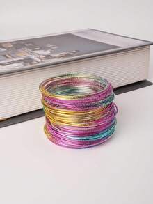 60pcs Vintage Coin Style Bangle Bracelets For Women