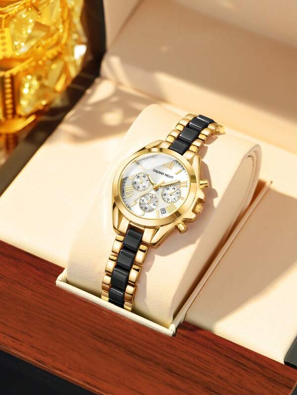 DAYAND NIGHT Reloj de cuarzo para mujer 2025, reloj de vestir casual y de moda, reloj de pulsera de lujo talla grande vendido, versátil y elegante, disponible en múltiples colores, adecuado para fiestas, galas o uso diario. Regalo perfecto para el Día de San Valentín, aniversario o cumpleaños.