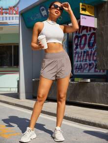 Women's Athletic Shorts High Waisted Running Short Pocket 2.5" Sporty Shorts Gym Elastic Workout Shorts Womens Athletic Shorts High Waisted Running Quick Dry Gym Workout Shorts With Zipper Pockets Women's Shorts,Womens Casual Shorts,Ladies Shorts,Women's Summer Shorts Women's High Waisted Shorts,Women's Casual Stretch Shorts,Women's Denim Shorts,Women's Linen Shorts,Women's Biker Shorts,Women's Athletic Shorts,Women's Flowy Shorts Valentine's Day Shorts For Women,Valentine's Day Women's Shorts,Valentine's Day Casual Shorts For Women,Women's Shorts For Valentine's Day Valentine's Day Clothes Valentine's Day Gift - Màu Khaki - Xem 3