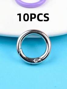 5个（30毫米）金属钥匙扣夹，圆形钥匙圈登山扣，适用于钥匙、扣环、包包、钱包 - 钥匙扣钩、备用钥匙链、挂绳、DIY工艺品，也适合作为圣诞节、感恩节、万圣节或生日派对礼物。 - 彩色 - 查看 11