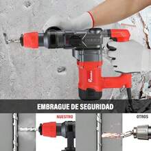 POINTEKX Taladro Rotomartillo Alambrico1980W Martillo Perforador SDSPlus Autoblocante Mandril 2 en 1 Rotomartillo Cincelador Multifuncional Con Broca Percutora y Escobilla de Carbón - como en la foto - Ver 6