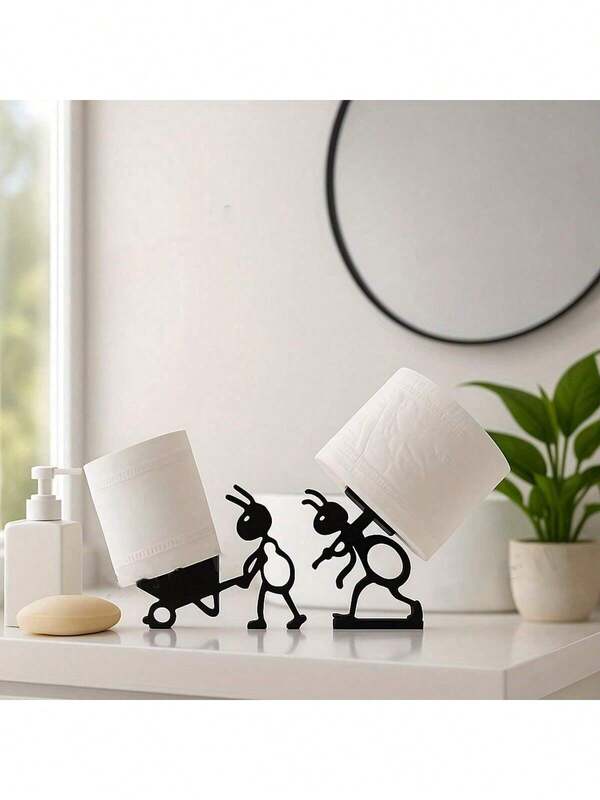 1 Peça Suporte para Rolo de Papel Higiênico em Formato de Formiga, Carrinho de Formiga Fofo em PLA, Design Criativo para Rolo de Papel Higiênico, Adequado para Decoração Doméstica, Banheiro de Escritório ou Qualquer Área de Lavagem, Suporte para Toalha de Papel