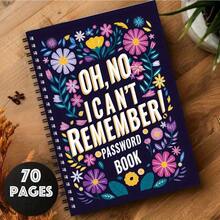 Interesting Spiral Password Notebook 1 Piece, Password Notebook For Internet Website Address Login Details, Password Journal To Keep You Organized, Scrapbook Kit Craft Supplies