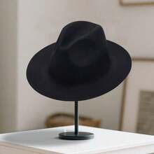 Women Cowgirl Hat Butterfly Flower Moon Print Western Panama Jazz Hat For Party Travel Accessories - 黑色 - 查看 10