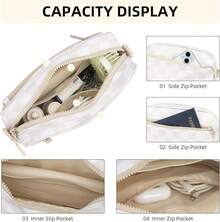 Checkered Crossbody Bag For Women Small Cute Purses  Shoulder Handbags Wide Strap - Beige Check - View 7