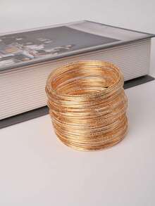 60pcs Vintage Coin Style Bangle Bracelets For Women