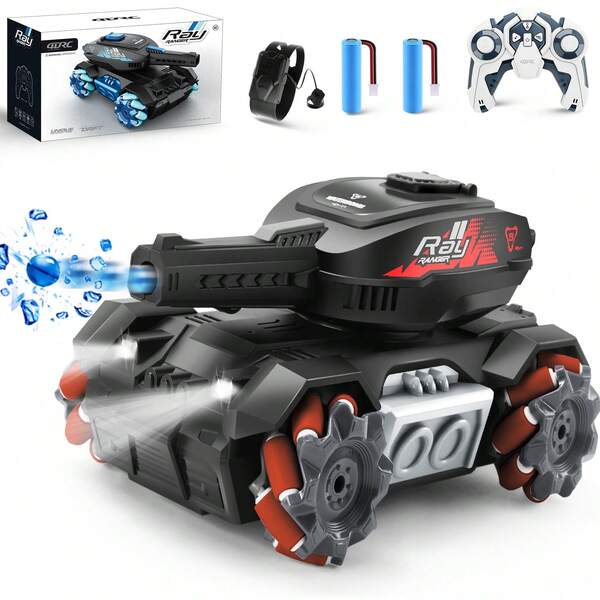 4DRC Y1 RC Crawler Scale Water Bullet Shooting Remote Control Cars,Kids 4WD Battle Stunt Car,All Terrain RC Truck With 360°Rotating,Toy Gift For Boys Girls Kids