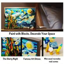 1850 块 ABS 星夜 3D 积木套装，设计精美，DIY 艺术与装饰，适合成人和艺术爱好者的创意拼图，混合颜色，可堆叠玩具，圣诞节和万圣节的完美礼物