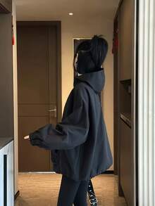 Women Trench Coats - Black - View 6