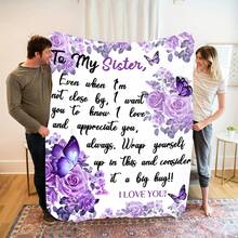 Heartfelt Sister's Gift,Modern Style, Versatile,Super Soft Flannel Printed 3D Blanket, As Birthday Gifts, Family, Wedding, Souvenir Blankets, Polyester Blankets Suitable For All Seasons, Washable, Machine Washable, Lightweight, Breathable, Comfortable, Warm, Unique, 280gsm For Him, Her Personalized Ideal Gifts For Her,Perfect Nap, Camping, Travel, Home, Daily Life, Office Decoration, Birthday, Anniversary, Valentine's Day, Thanksgiving, Christmas, Halloween, Wedding, New Year Gifts ,Sofa,Bed,Car,Bedroom,Living Room,Office,  Outdoor Camping, Beach,Wall Decoration - 多色15 - 查看 5