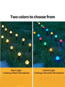 20pcs Solar Powered Pathway Lights - Multicolor Solar LED Bubble Lights, 8 Lighting Modes, Auto On/Off, IPX4 Waterproof, Space Theme, Outdoor Lawn Garden Lights, Button Controlled Solar Landscape Lighting, IPX4 Outdoor Illumination, 8 Bright Lighting Modes, Suitable For Yard, Lawn, Summer, Camping, Party, Wedding, Trail, Backyard And Lawn, Independence Day, Birthday, Christmas Lawn Decor Path Lights!