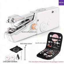 طقم ماكينة خياطة محمولة باليد مع 36 بكرة ، كهربائية ويدوية لل- DIY والملابس والسفر ، تشمل ملحقات بألوان عشوائية ، مدبب خياطة محمول صغير ، ماكينة خياطة صغيرة للمبتدئين والسفر ، أداة تطريز وخياطة متعددة الاستخدامات ، متوفرة بألوان متعددة للاختيار منها