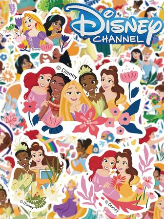 Disney 50 autocollants de princesses Disney collaboratives, parfaits pour coller sur les bagages, les coques de téléphone, les journaux, les agendas et comme récompenses d'apprentissage, cadeaux d'encouragement pour Noël et autres festivals, anniversaires, et comme cadeau parfait. Décalcomanies et autocollants