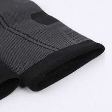 1 件可调节压缩护踝，尼龙保暖脚踝支撑带，弹性舒适运动护踝，男女通用 - 黑色 - 查看 4