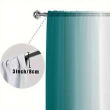 2pcs Modern Ombre Print Sheer Curtains, Lake Blue To White, Translucent Polyester Material, Suitable For Living Room, Bedroom, Kitchen - Rod Pocket Design, UV Protection, Machine Washable - Multicolor - View 7