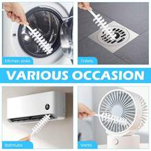 5 chiếc bàn chải vệ sinh máy sấy, bàn chải lồng máy giặt, bàn chải bên trong lồng, bàn chải cán dài chuyên dụng, bàn chải khe hở bên trong, bàn chải dụng cụ vệ sinh, 1/3/5 chiếc - Nhiều màu - Xem 5