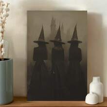 Framed Gothic Witches Art Occult Art Poster, Witchy Wall Art, Dark Academia Print, Pagan Décor, Gothic Dark Oil Painting - 框架 - 查看 4