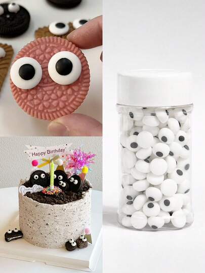 眼形蛋糕装饰糖屑，万圣节糖屑，适用于纸杯蛋糕饼干甜点生日派对，烘焙装饰