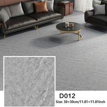 12/24 块哑光纹理自粘 PVC 乙烯基地砖，白色、黑色、灰色、大理石纹、纯色和条纹，防滑，易于剥离和安装，适用于客厅、厨房、卧室、浴室，11.8 英寸 X 11.8 英寸 - 彩色 - 查看 11