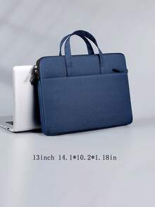 13/14英寸笔记本电脑包/笔记本电脑套/笔记本电脑内胆包/笔记本电脑手提包，适用于商务旅行、大学办公，带提手，便携轻巧，多功能，适合返校季、学校、平板电脑等场合，是返校用品的理想之选。 - 彩色 - 查看 15