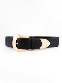 Metal Buckle Elastic Belt Summer, School Fall, Autumn, Halloween - Black - View 16