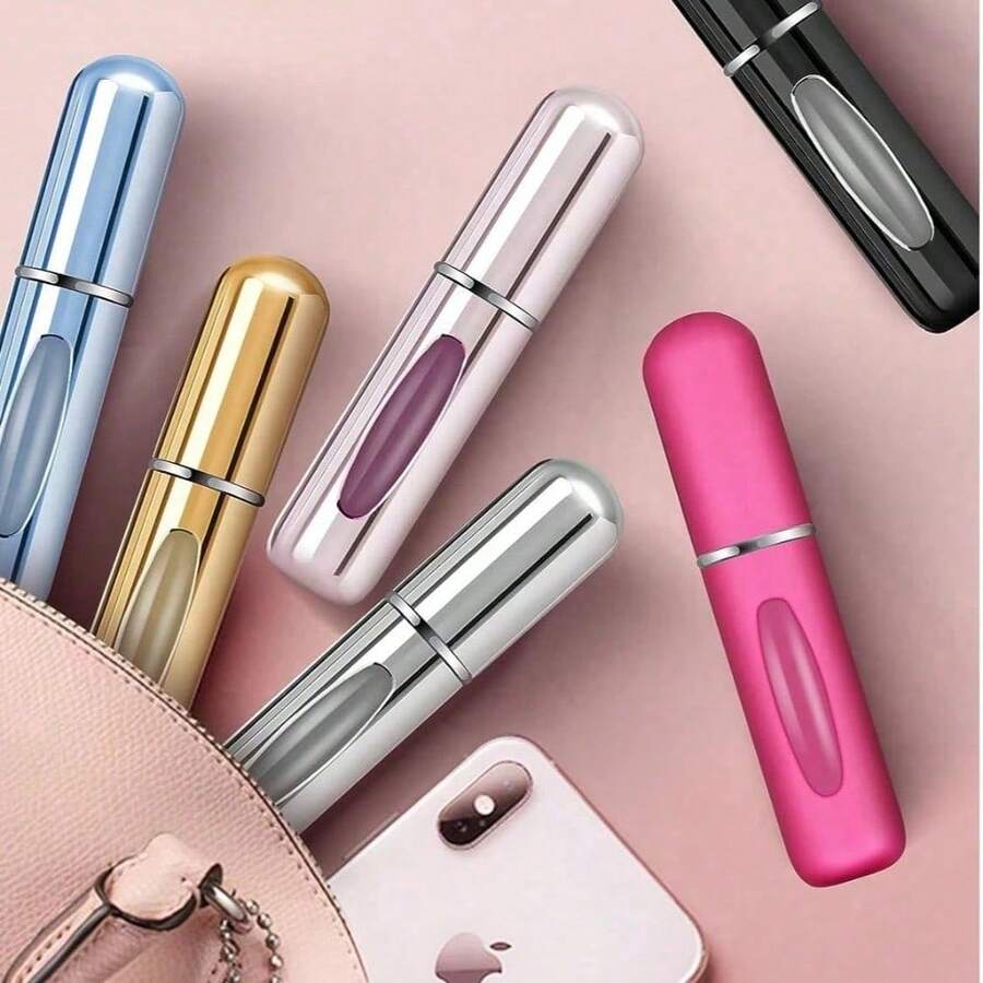 6Pcs Travel Perfume Bottle Refillable Portable Mini Atomizer Spray Refill Bottle Women Pocket Dispenser Cologne Sprayer 5ml - Phong cách ngẫu nhiên - Xem 1