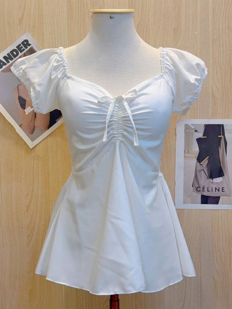 Women's Cute, Light, Elegant Style Blouse - trắng - Xem 1