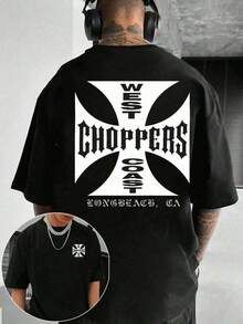 Camisetas gráficas para hombres, ideales para el día a día, un regalo creativo unisex para él, diseño streetwear, cómodas y casuales - Negro - Ver 2