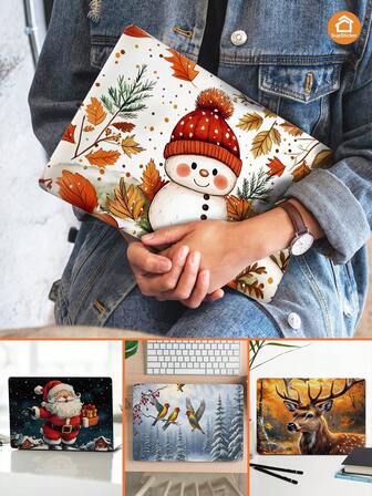 SUPSTICKER 1pc Winter Themed Sticker Sheet, Featuring Snowman, Santa Claus & More Designs, Notebook Stickers, Self-Adhesive & Removable, Multiple Patterns Available, Personalized Decor, Scratch-Resistant, Suitable For Notebook Customization, Office Equipment Makeover, Holiday Atmosphere Creation, Creative DIY, Digital Surface Renewal, 15x11.02inch/38x28cm