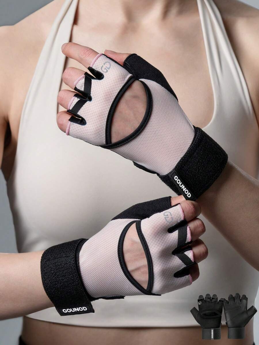 GOUNOD 健身护掌，男女适用，轻质健身手套，适合举重、骑自行车、锻炼、训练、引体向上和划船。