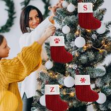 Christmas Tree Decor Letter Socks, Creative Christmas Tree Hanging Ornament Gift, Party Decoration Home Decor Christmas Decorations Room Decor