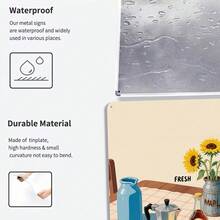 Custom Vintage Tin Sign - Personalized Text & Photo Retro Metal Wall Art For Home, Office, Cafe, Bar Decor (12x8 Inch)​