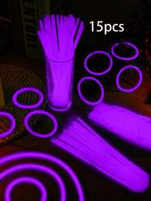 Purple 15/50/100 String Fluorescent Light Rods. These Are Lighting Fixtures That Can Emit Light In The Dark And Are Used For Decorative Lighting. Their Continuous Lighting Duration Ranges From 8 To 12 Hours And They Can Emit Light. - Purple - View 9