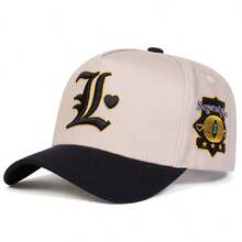 1Piece Men Letter L Love Heart Embroidered Patchwork Baseball Cap Outdoor Adjustable Sunscreen Leisure Hat Spring Autumn Travel Tourism Beach Vacation - Nhiều màu - Xem 3