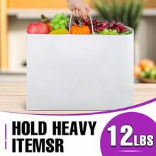 16x6x12 Inch 100 Pcs Kraft Paper Bags With Handles Bulk Kraft Shopping White Large  Gift Paper Bags With Handles For Small Business Retail Boutique Grocery - BWhite100P - 查看 4