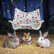 Small Animal Hideaway& Hammock, Cozy House With Roof For Small Pets To Sleep And Hide - Washable Pet Cave& Hideout Corner, Hanging Hammock Hideout Bed, Cage Accessories For Guinea, Hamster, Rat, Glider, Squirrel, Ferret, Kitten, Squirrel, Chinchilla