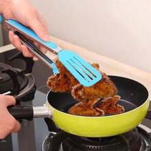 Heat Resistant Silicone Cooking Tongs - Non Stick Grilling Tongs For BBQ Salad Serving, Dishwasher  Kitchen Utensils 12-Inch