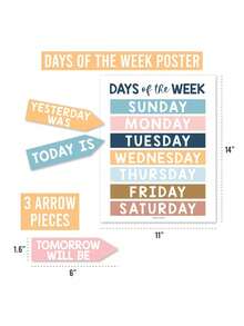 Classroom Calendar, 98 Pieces, Bulletin Board, Hadley Designs, Calendars & Planners, Calendar 2025, Calendar Creative Minimalist, Calendar>Teacher, Yearly Calendars, Calendario 2025-2026, Academic Calendar 2025-2026, Wall Calendar 2025, Numbers Calendar, - Boho Rainbow - 查看 3