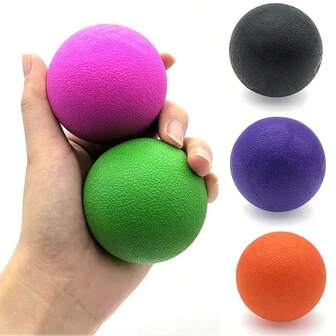 TPE Fascia Ball Lacrosse Muscle Relaxation Exercise Sports Fitness Yoga Peanut Massage Ball Trigger Point Stress Pain Relief