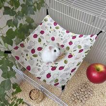 Small Animal Hideaway& Hammock, Cozy House With Roof For Small Pets To Sleep And Hide - Washable Pet Cave& Hideout Corner, Hanging Hammock Hideout Bed, Cage Accessories For Guinea, Hamster, Rat, Glider, Squirrel, Ferret, Kitten, Squirrel, Chinchilla