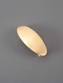 1件金屬拉絲效果金色啞光幾何圖案不對稱橢圓髮夾，馬尾夾彈簧髮飾，四季通用，髮夾，髮飾，學校用品，髮飾，頭飾，女性髮飾，髮夾，夏季，假期，旅行，節日，派對 - 彩色 - 查看 25