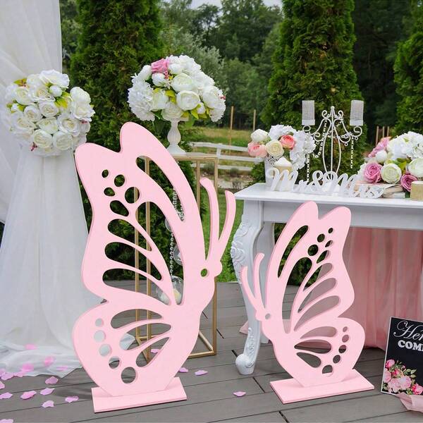 2pcs Large Wooden Butterfly Decorations Wooden Butterfly Shape Crafts Wooden Decorative Slices Birthday Wedding Decorations Butterfly Shape Tabletop Decorations Birthday Party, Wedding Ceremony, Shower Decorations, Party Decorations TV Cabinet Decorations Indoor Decorations Tabletop Decorations Outdoor Party Decorations Wedding Party Backdrops Festive Ornaments