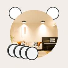CANMEIJIA 1 件黑色铝制 LED 嵌入式吸顶灯，室内表面安装筒灯，聚光灯，AC185-265V，3 种色温模式（暖白、自然白、冷白），小巧尺寸，高输出，适用于卧室、客厅、厨房、浴室、购物中心 - 黑色明裝筒燈 - 查看 5