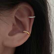 1pc S925 Silver Nose Ring Nose Stud Earring Cartilage Clip Rhinestone Earring, Unique Bohemian Nose Clip, Fake Nose Ring No Piercing Required