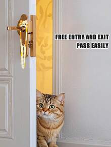 1 موقف باب الحيوانات الأليفة، أداة سحرية لترك فجوات في الباب للحيوانات الأليفة. قفل باب مرن، يسمح للقطط بالدخول والخروج بحرية. قابل للتعديل لمنع الكلاب من دخول موقف الباب